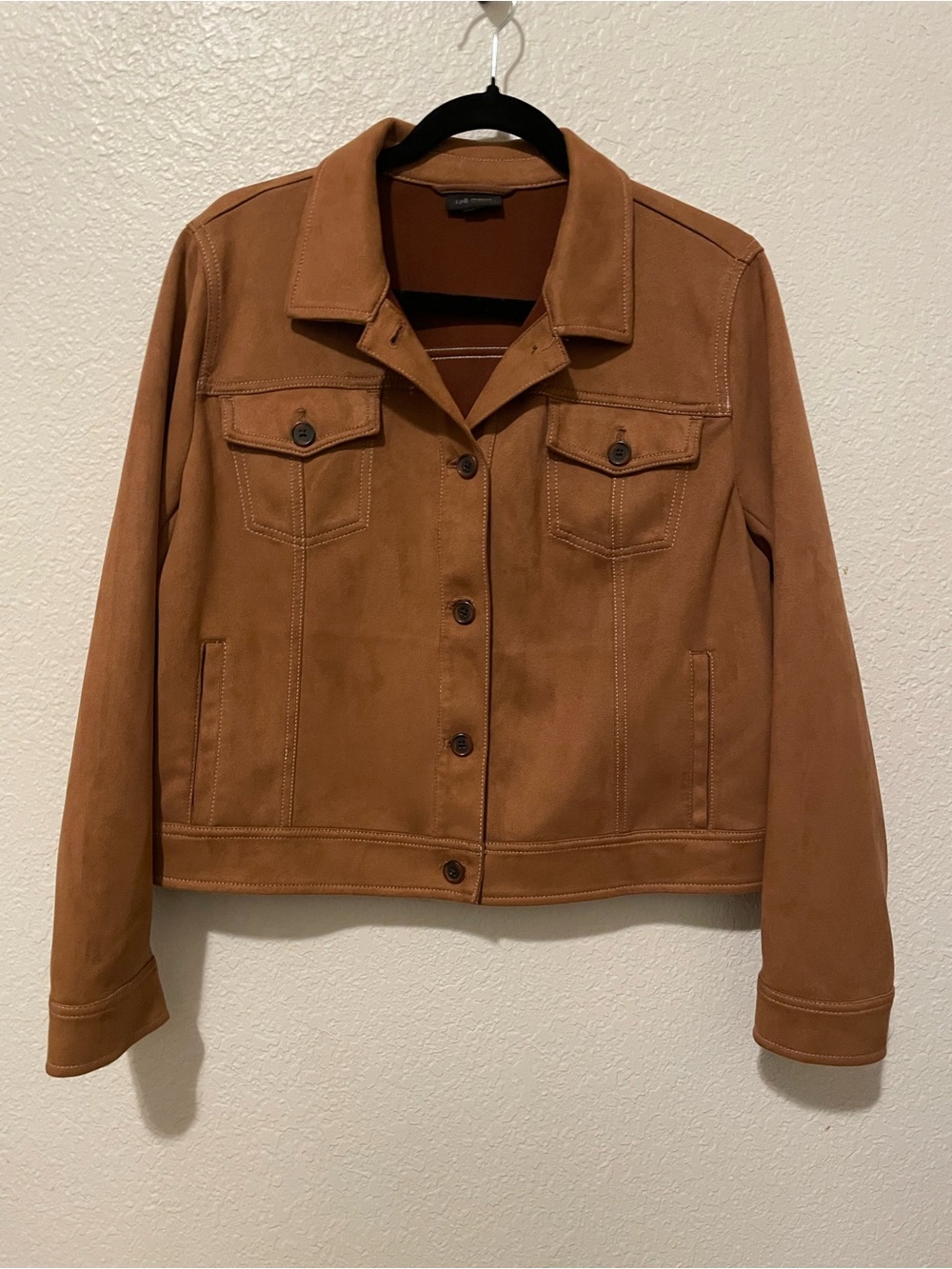 J.Jill Brown Faux Suede Jacket women size medium/large